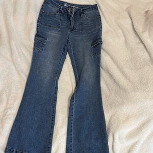No Boundaries Dark Blue Flare Jeans